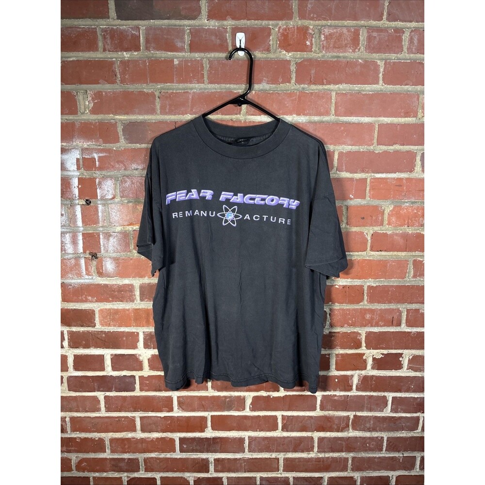 Vintage 90s Fear Factory Remanufactured Cloning Technology Music Band Shirt XL